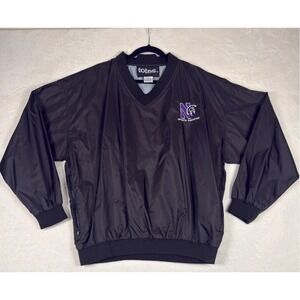 VTG Totes Northwestern Sports Medicine Black Windbreaker Pullover Jacket Large